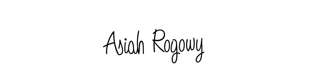 Also we have Asiah Rogowy name is the best signature style. Create professional handwritten signature collection using Angelique-Rose-font-FFP autograph style. Asiah Rogowy signature style 5 images and pictures png