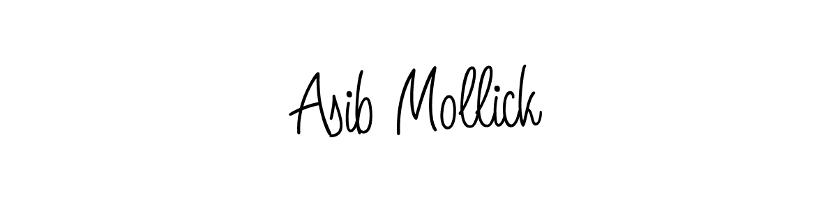 Use a signature maker to create a handwritten signature online. With this signature software, you can design (Angelique-Rose-font-FFP) your own signature for name Asib Mollick. Asib Mollick signature style 5 images and pictures png
