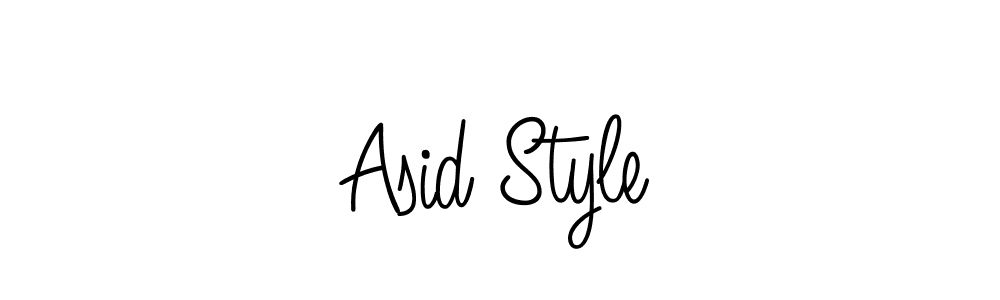Make a beautiful signature design for name Asid Style. With this signature (Angelique-Rose-font-FFP) style, you can create a handwritten signature for free. Asid Style signature style 5 images and pictures png
