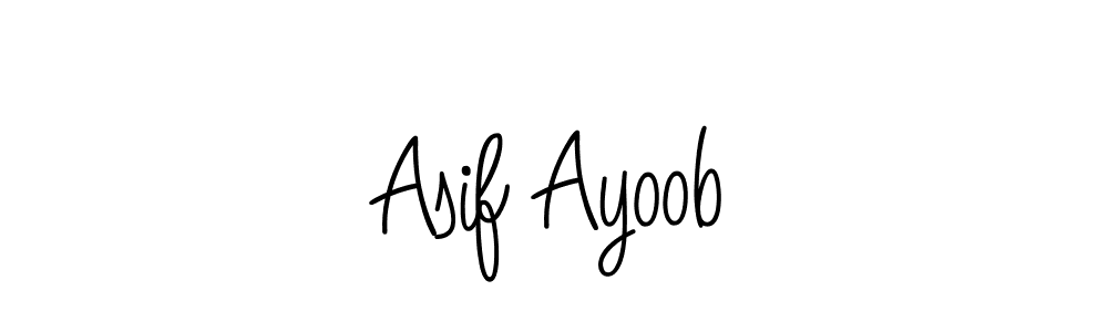 How to make Asif Ayoob name signature. Use Angelique-Rose-font-FFP style for creating short signs online. This is the latest handwritten sign. Asif Ayoob signature style 5 images and pictures png