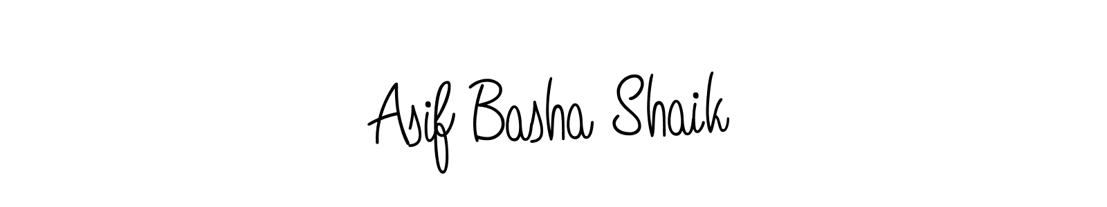 How to make Asif Basha Shaik name signature. Use Angelique-Rose-font-FFP style for creating short signs online. This is the latest handwritten sign. Asif Basha Shaik signature style 5 images and pictures png