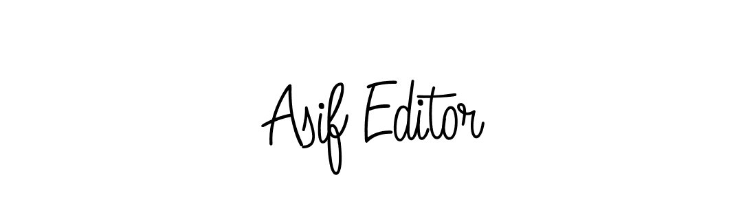 Design your own signature with our free online signature maker. With this signature software, you can create a handwritten (Angelique-Rose-font-FFP) signature for name Asif Editor. Asif Editor signature style 5 images and pictures png