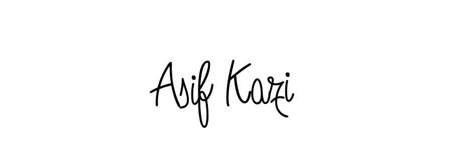 How to make Asif Kazi name signature. Use Angelique-Rose-font-FFP style for creating short signs online. This is the latest handwritten sign. Asif Kazi signature style 5 images and pictures png