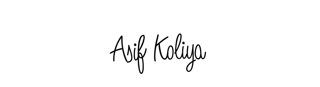 Make a beautiful signature design for name Asif Koliya. With this signature (Angelique-Rose-font-FFP) style, you can create a handwritten signature for free. Asif Koliya signature style 5 images and pictures png