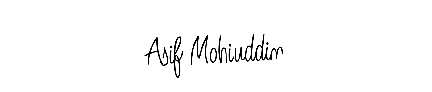 The best way (Angelique-Rose-font-FFP) to make a short signature is to pick only two or three words in your name. The name Asif Mohiuddin include a total of six letters. For converting this name. Asif Mohiuddin signature style 5 images and pictures png