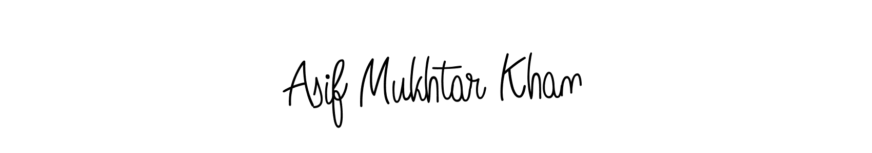 You should practise on your own different ways (Angelique-Rose-font-FFP) to write your name (Asif Mukhtar Khan) in signature. don't let someone else do it for you. Asif Mukhtar Khan signature style 5 images and pictures png