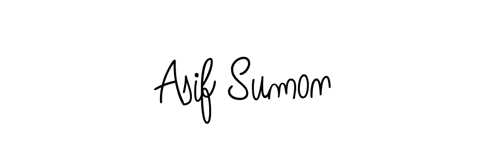 Use a signature maker to create a handwritten signature online. With this signature software, you can design (Angelique-Rose-font-FFP) your own signature for name Asif Sumon. Asif Sumon signature style 5 images and pictures png