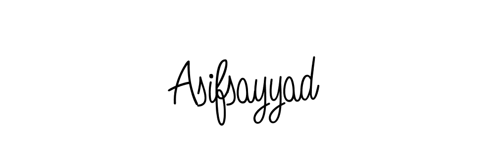 Make a beautiful signature design for name Asifsayyad. With this signature (Angelique-Rose-font-FFP) style, you can create a handwritten signature for free. Asifsayyad signature style 5 images and pictures png