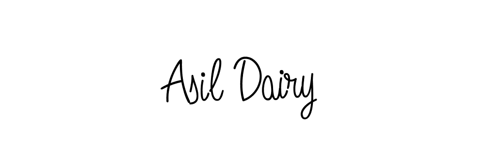 Use a signature maker to create a handwritten signature online. With this signature software, you can design (Angelique-Rose-font-FFP) your own signature for name Asil Dairy. Asil Dairy signature style 5 images and pictures png