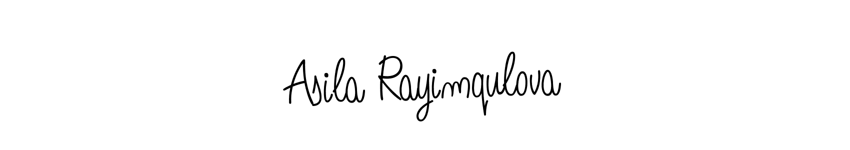 Design your own signature with our free online signature maker. With this signature software, you can create a handwritten (Angelique-Rose-font-FFP) signature for name Asila Rayimqulova. Asila Rayimqulova signature style 5 images and pictures png