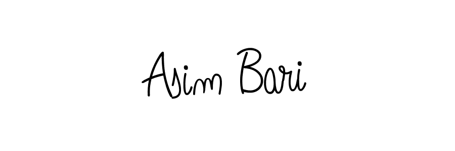 You should practise on your own different ways (Angelique-Rose-font-FFP) to write your name (Asim Bari) in signature. don't let someone else do it for you. Asim Bari signature style 5 images and pictures png