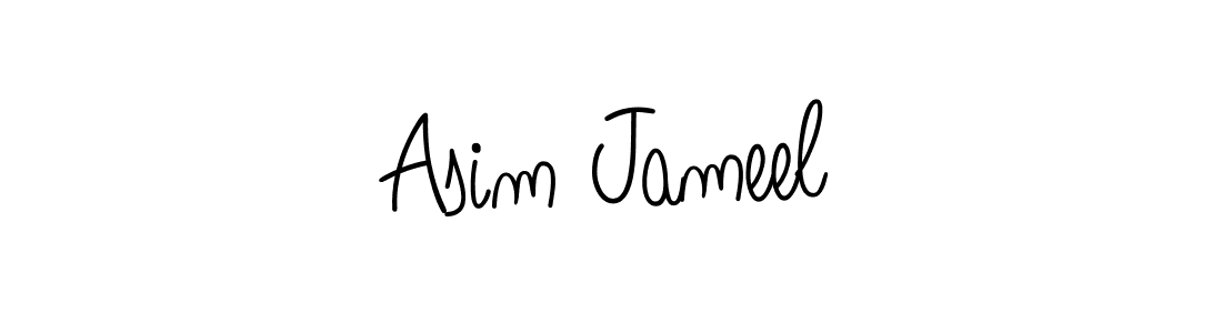 The best way (Angelique-Rose-font-FFP) to make a short signature is to pick only two or three words in your name. The name Asim Jameel include a total of six letters. For converting this name. Asim Jameel signature style 5 images and pictures png