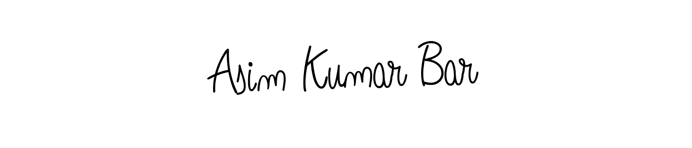 Design your own signature with our free online signature maker. With this signature software, you can create a handwritten (Angelique-Rose-font-FFP) signature for name Asim Kumar Bar. Asim Kumar Bar signature style 5 images and pictures png