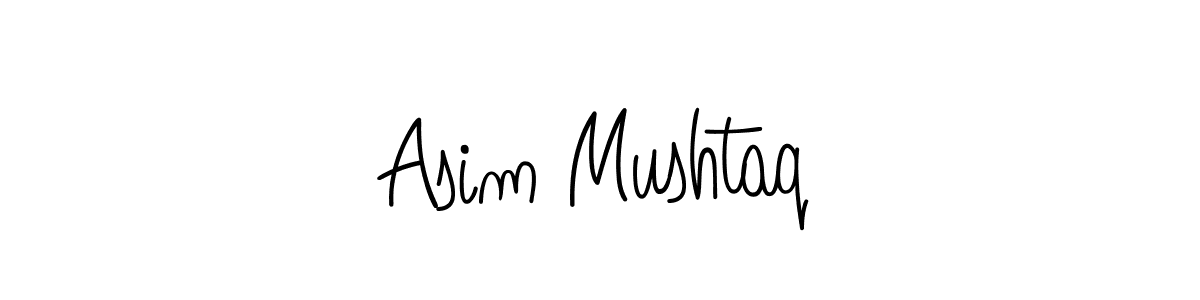 Use a signature maker to create a handwritten signature online. With this signature software, you can design (Angelique-Rose-font-FFP) your own signature for name Asim Mushtaq. Asim Mushtaq signature style 5 images and pictures png