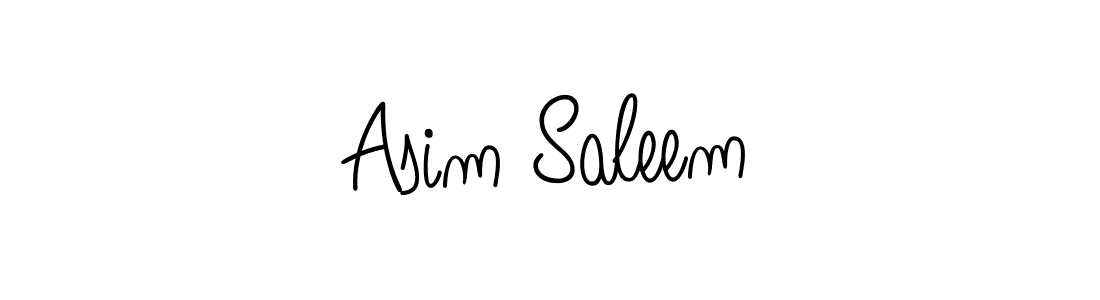 Use a signature maker to create a handwritten signature online. With this signature software, you can design (Angelique-Rose-font-FFP) your own signature for name Asim Saleem. Asim Saleem signature style 5 images and pictures png