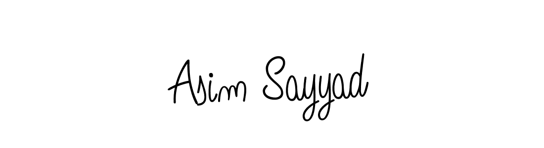 Asim Sayyad stylish signature style. Best Handwritten Sign (Angelique-Rose-font-FFP) for my name. Handwritten Signature Collection Ideas for my name Asim Sayyad. Asim Sayyad signature style 5 images and pictures png