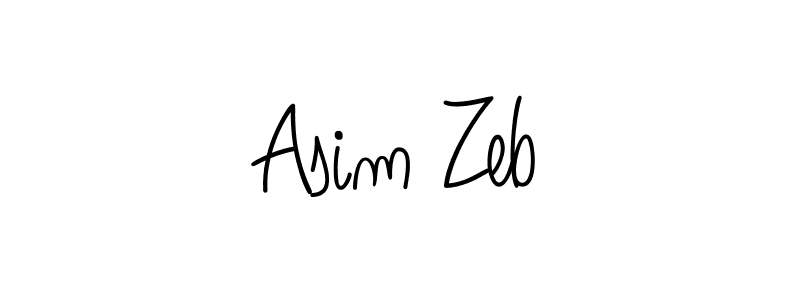 It looks lik you need a new signature style for name Asim Zeb. Design unique handwritten (Angelique-Rose-font-FFP) signature with our free signature maker in just a few clicks. Asim Zeb signature style 5 images and pictures png