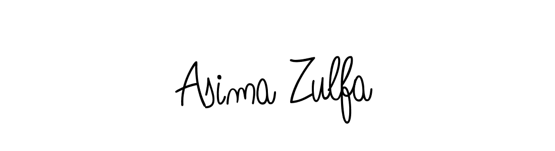 Design your own signature with our free online signature maker. With this signature software, you can create a handwritten (Angelique-Rose-font-FFP) signature for name Asima Zulfa. Asima Zulfa signature style 5 images and pictures png