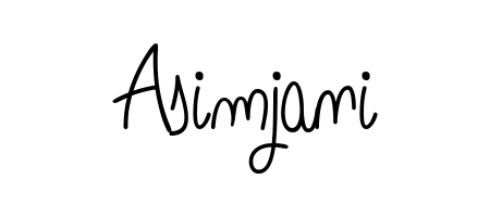 Create a personalized artistic stamp with Asimjani in Angelique-Rose-font-FFP font. Perfect for visual artists, designers, and influencers. Asimjani signature style 5 images and pictures png