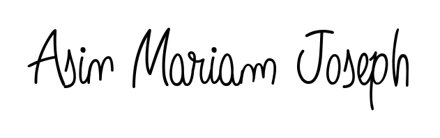 Design your own signature with our free online signature maker. With this signature software, you can create a handwritten (Angelique-Rose-font-FFP) signature for name Asin Mariam Joseph. Asin Mariam Joseph signature style 5 images and pictures png