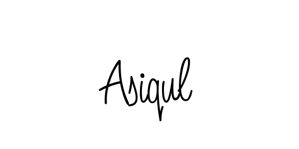 Use a signature maker to create a handwritten signature online. With this signature software, you can design (Angelique-Rose-font-FFP) your own signature for name Asiqul. Asiqul signature style 5 images and pictures png