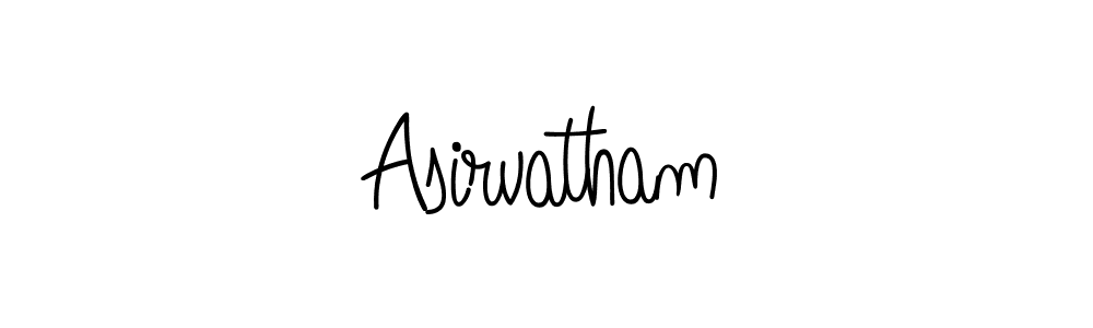 You should practise on your own different ways (Angelique-Rose-font-FFP) to write your name (Asirvatham) in signature. don't let someone else do it for you. Asirvatham signature style 5 images and pictures png