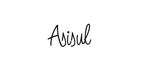 Design your own signature with our free online signature maker. With this signature software, you can create a handwritten (Angelique-Rose-font-FFP) signature for name Asisul. Asisul signature style 5 images and pictures png