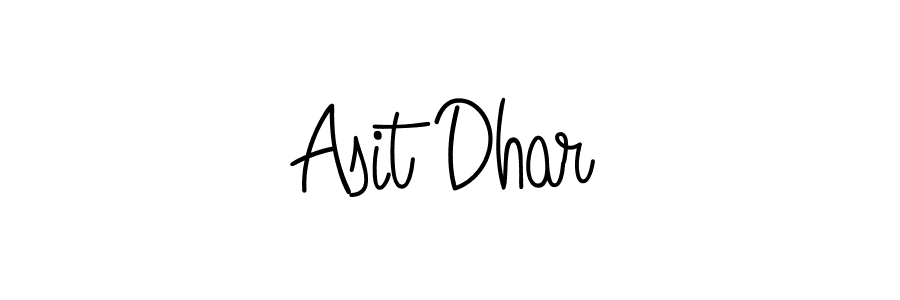 You should practise on your own different ways (Angelique-Rose-font-FFP) to write your name (Asit Dhar) in signature. don't let someone else do it for you. Asit Dhar signature style 5 images and pictures png