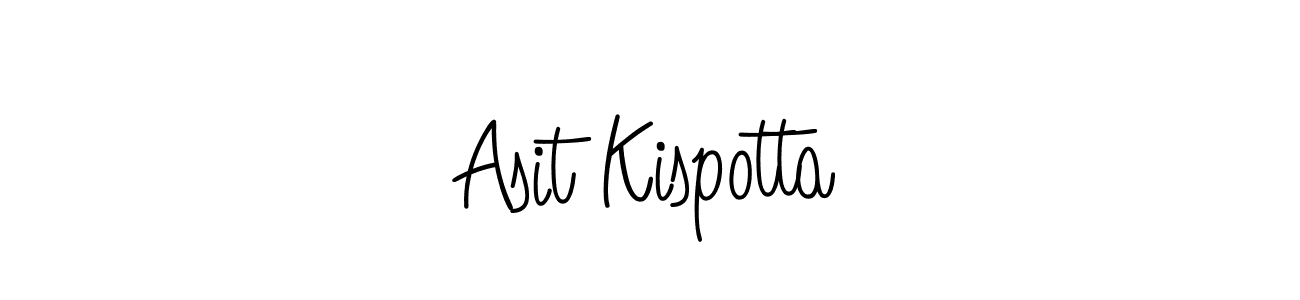 How to make Asit Kispotta name signature. Use Angelique-Rose-font-FFP style for creating short signs online. This is the latest handwritten sign. Asit Kispotta signature style 5 images and pictures png