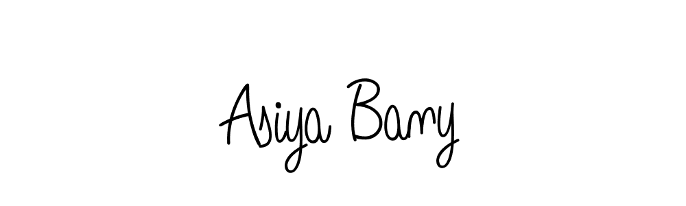 Design your own signature with our free online signature maker. With this signature software, you can create a handwritten (Angelique-Rose-font-FFP) signature for name Asiya Bany. Asiya Bany signature style 5 images and pictures png