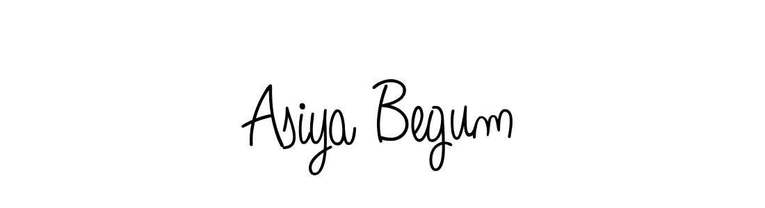 You should practise on your own different ways (Angelique-Rose-font-FFP) to write your name (Asiya Begum) in signature. don't let someone else do it for you. Asiya Begum signature style 5 images and pictures png