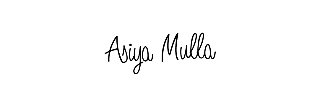 Make a beautiful signature design for name Asiya Mulla. With this signature (Angelique-Rose-font-FFP) style, you can create a handwritten signature for free. Asiya Mulla signature style 5 images and pictures png