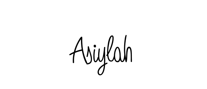 How to make Asiylah signature? Angelique-Rose-font-FFP is a professional autograph style. Create handwritten signature for Asiylah name. Asiylah signature style 5 images and pictures png