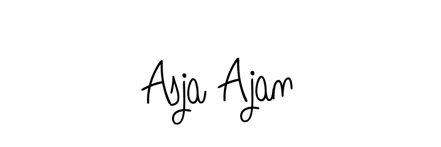 How to make Asja Ajan name signature. Use Angelique-Rose-font-FFP style for creating short signs online. This is the latest handwritten sign. Asja Ajan signature style 5 images and pictures png