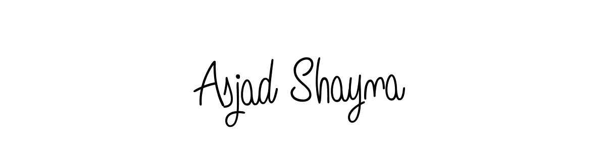 Check out images of Autograph of Asjad Shayna name. Actor Asjad Shayna Signature Style. Angelique-Rose-font-FFP is a professional sign style online. Asjad Shayna signature style 5 images and pictures png