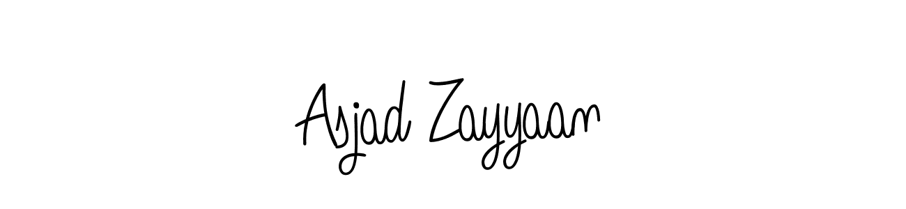 The best way (Angelique-Rose-font-FFP) to make a short signature is to pick only two or three words in your name. The name Asjad Zayyaan include a total of six letters. For converting this name. Asjad Zayyaan signature style 5 images and pictures png