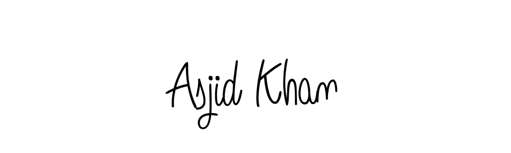 Design your own signature with our free online signature maker. With this signature software, you can create a handwritten (Angelique-Rose-font-FFP) signature for name Asjid Khan. Asjid Khan signature style 5 images and pictures png