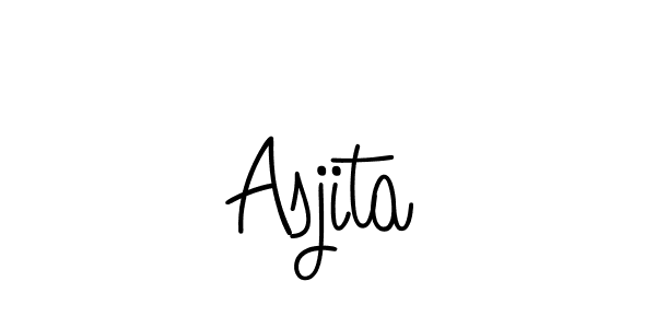 How to make Asjita name signature. Use Angelique-Rose-font-FFP style for creating short signs online. This is the latest handwritten sign. Asjita signature style 5 images and pictures png