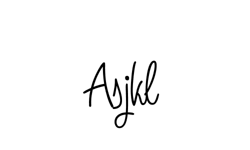 The best way (Angelique-Rose-font-FFP) to make a short signature is to pick only two or three words in your name. The name Asjkl include a total of six letters. For converting this name. Asjkl signature style 5 images and pictures png