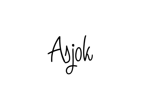 Also You can easily find your signature by using the search form. We will create Asjok name handwritten signature images for you free of cost using Angelique-Rose-font-FFP sign style. Asjok signature style 5 images and pictures png