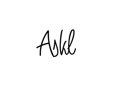 Design your own signature with our free online signature maker. With this signature software, you can create a handwritten (Angelique-Rose-font-FFP) signature for name Askl. Askl signature style 5 images and pictures png