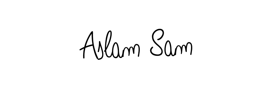Make a beautiful signature design for name Aslam Sam. Use this online signature maker to create a handwritten signature for free. Aslam Sam signature style 5 images and pictures png