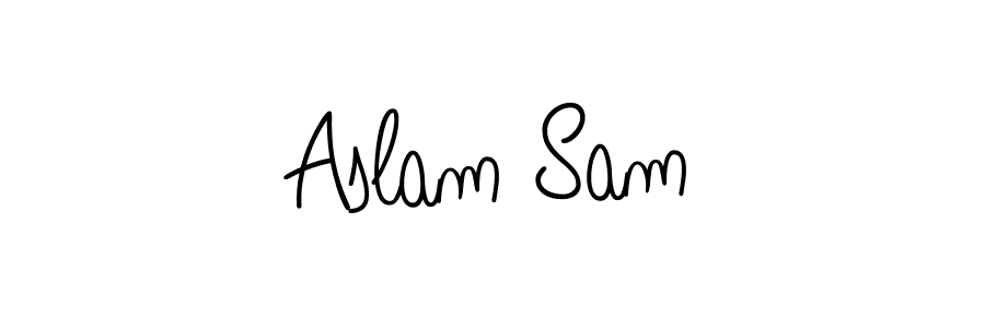 Here are the top 10 professional signature styles for the name Aslam Sam. These are the best autograph styles you can use for your name. Aslam Sam signature style 5 images and pictures png