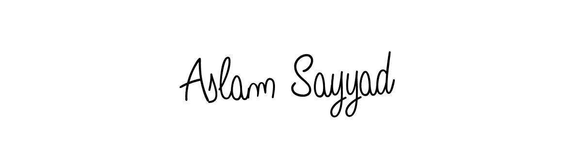 The best way (Angelique-Rose-font-FFP) to make a short signature is to pick only two or three words in your name. The name Aslam Sayyad include a total of six letters. For converting this name. Aslam Sayyad signature style 5 images and pictures png