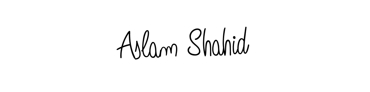 How to make Aslam Shahid signature? Angelique-Rose-font-FFP is a professional autograph style. Create handwritten signature for Aslam Shahid name. Aslam Shahid signature style 5 images and pictures png