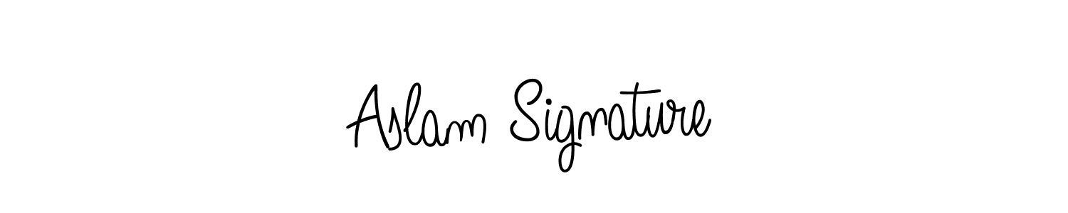 Aslam Signature stylish signature style. Best Handwritten Sign (Angelique-Rose-font-FFP) for my name. Handwritten Signature Collection Ideas for my name Aslam Signature. Aslam Signature signature style 5 images and pictures png