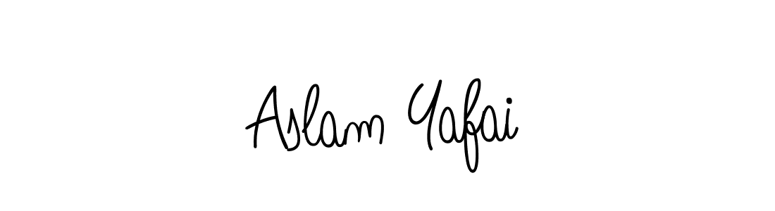 How to Draw Aslam Yafai signature style? Angelique-Rose-font-FFP is a latest design signature styles for name Aslam Yafai. Aslam Yafai signature style 5 images and pictures png