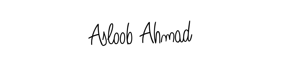 Asloob Ahmad stylish signature style. Best Handwritten Sign (Angelique-Rose-font-FFP) for my name. Handwritten Signature Collection Ideas for my name Asloob Ahmad. Asloob Ahmad signature style 5 images and pictures png