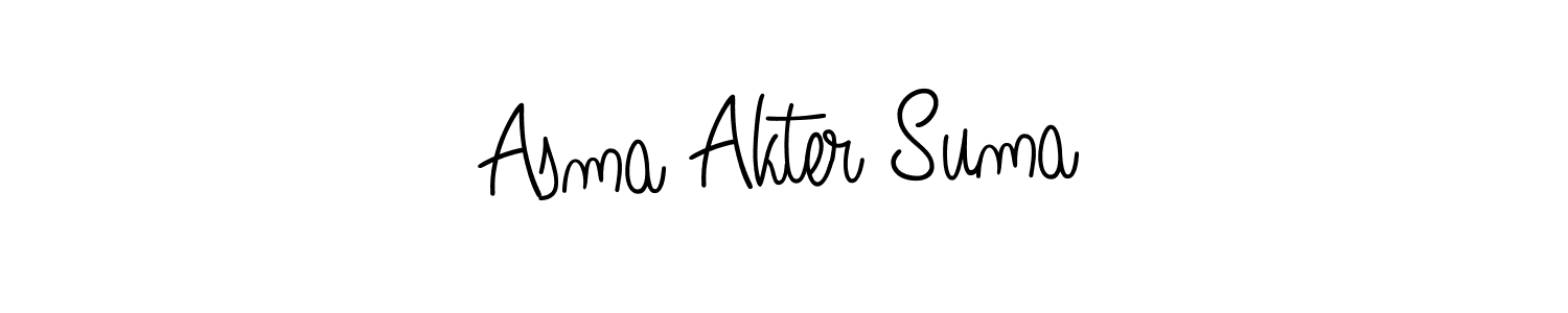 if you are searching for the best signature style for your name Asma Akter Suma. so please give up your signature search. here we have designed multiple signature styles  using Angelique-Rose-font-FFP. Asma Akter Suma signature style 5 images and pictures png