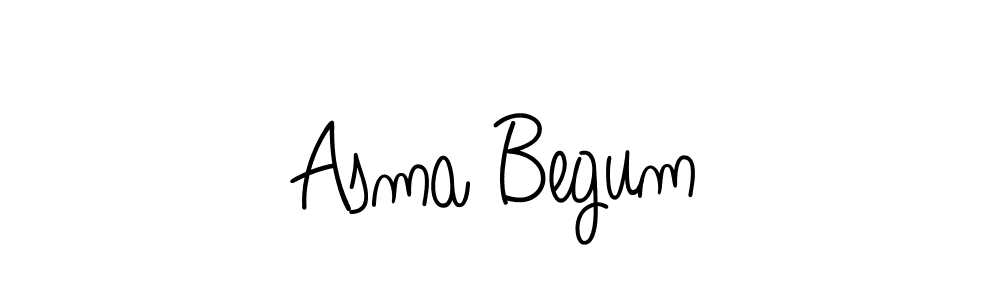 Asma Begum stylish signature style. Best Handwritten Sign (Angelique-Rose-font-FFP) for my name. Handwritten Signature Collection Ideas for my name Asma Begum. Asma Begum signature style 5 images and pictures png